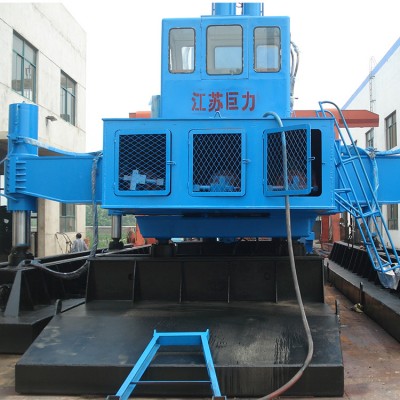 Hydraulic helical screw static pile driver press in machine